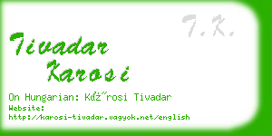 tivadar karosi business card